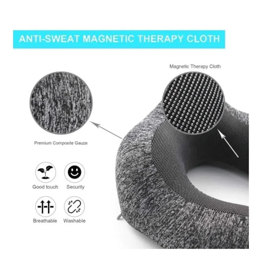 Travel Neck Memory Foam Ergonomic Pillow w/ Storage Bag Comfortable